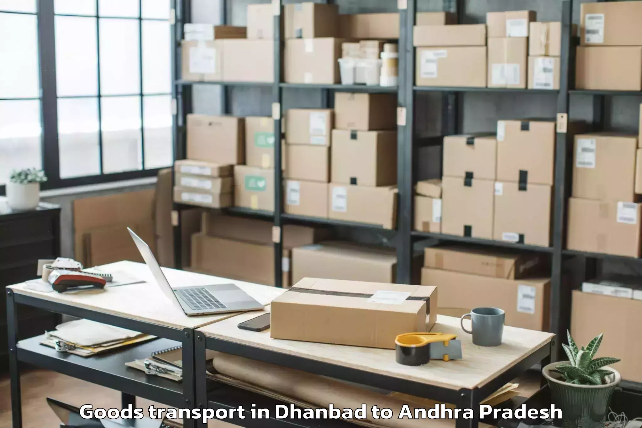 Top Dhanbad to Peddapappuru Goods Transport Available